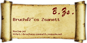 Bruchács Zsanett névjegykártya