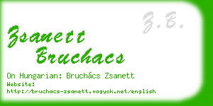 zsanett bruchacs business card