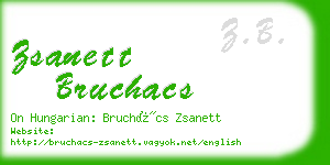 zsanett bruchacs business card